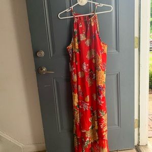 Mlle Gabrielle Floral Halter Slip Dress